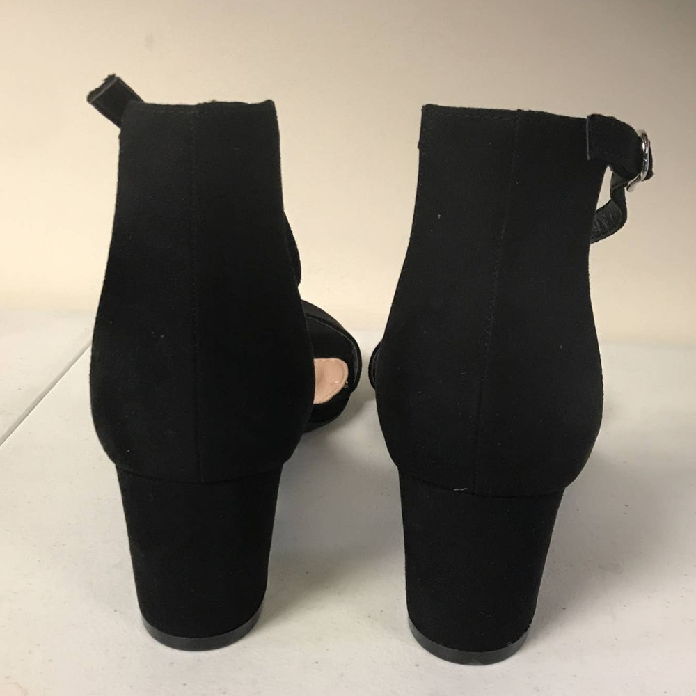 J. Adams Daisy Womens Size 8.5 Ankle Strap Low Block Heels, Black - Picture 4 of 6